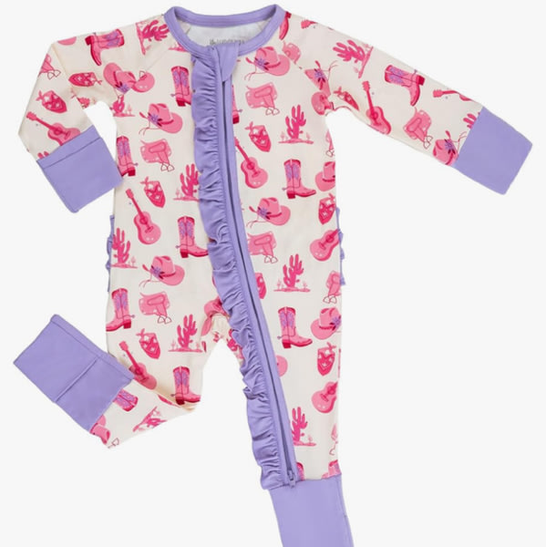 LollyBanks Baby Pajamas, Long Sleeve Baby Romper with 2-Way Zipper, 95% Viscose from Bamboo and 5% Spandex, Infant Sleepers