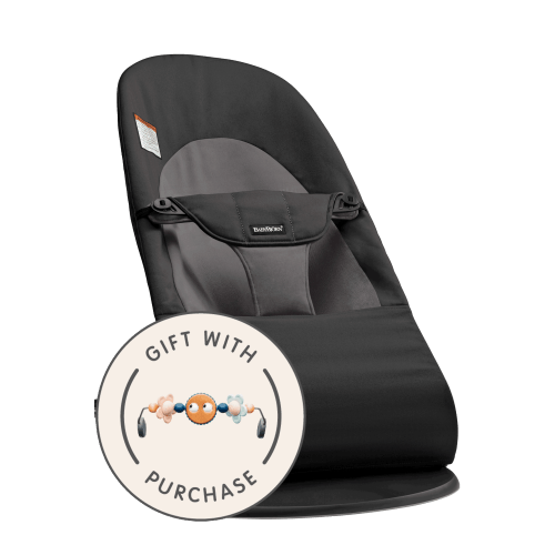 Baby Bjorn Bouncer Balance Soft: Black/Dark gray - Woven