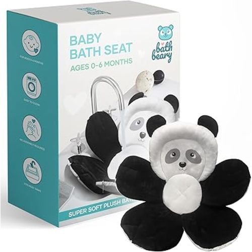 Baby Bath Seat, Sink Bath Tub Cushion,Newborn Infant Bathing, Baby Bathtub Seat, Panda Bear Design Cushion for Baby Bath Soft and Plush, Washable and Easy Dry Baby Bath Cushion