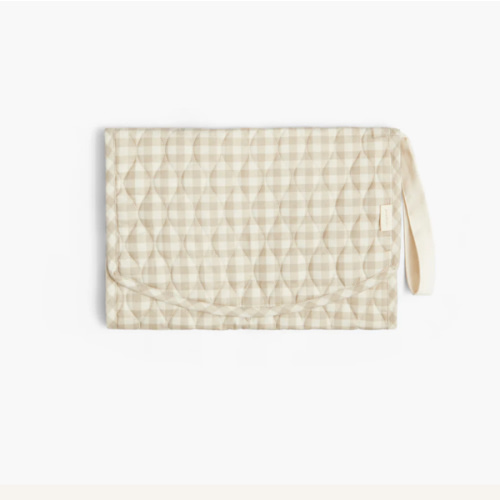 Portable Changing Pad - Beige Gingham | Gooselings