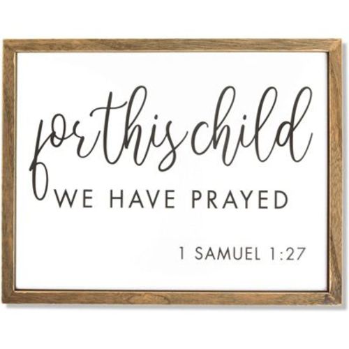 Farmlyn Creek Religious Wall Art, 1 Samuel 1 27 For This Child We Have Prayed, Home Wall Decor (15 X 11.75 In)