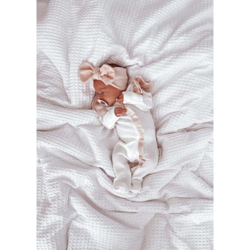 Coconut and Oat Waffle Onesie – Indigo Dreams Handmade (Newborn)