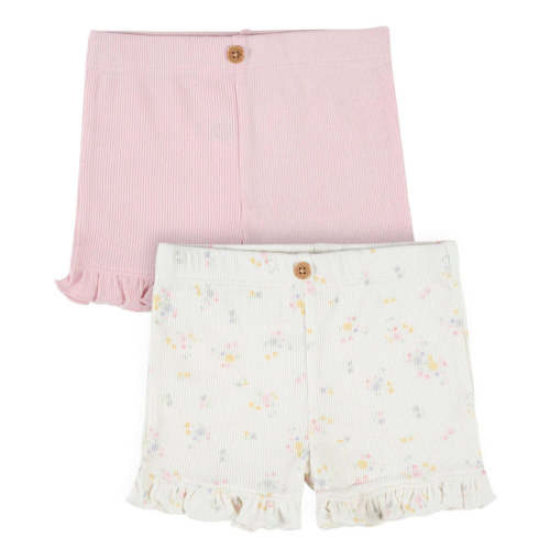 2-Pack Baby Girls Ivory Floral & Pink Shorts – Gerber Childrenswear