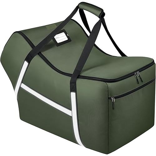 Infant Car Seat Travel Bag for Airplane, Padded Car Seat Bags for Air Travel, Car Seat Gate Check Bag with Side Pocket, Green