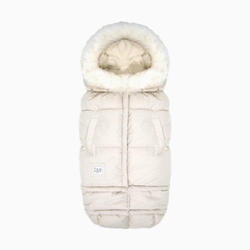 Blanket 212 - White Fur & Beige Heather