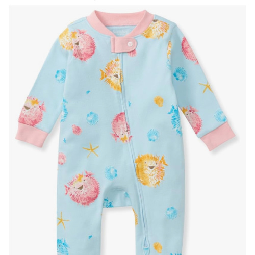 Burt's Bees Baby Boys Sleep and Play PJs, 100% Organic Cotton One-Piece Zip Front Romper Jumpsuit Pajamas
