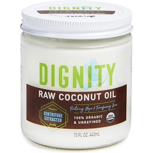 Organic Coconut Oil for Skin, Hair & Cooking - Smooth & Raw Nutrient-Packed Unrefined Coconut Oil - Centrifuge Extracted w/ Fresh & Mild Taste (15 FL Oz, Pack of 1)