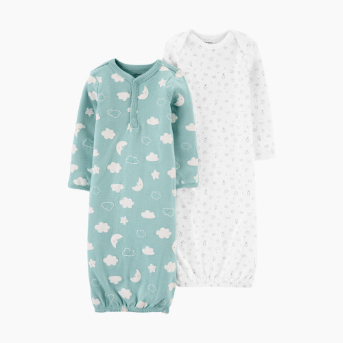 Carter's Gown (2 Pack) - Mint Multi, 3M