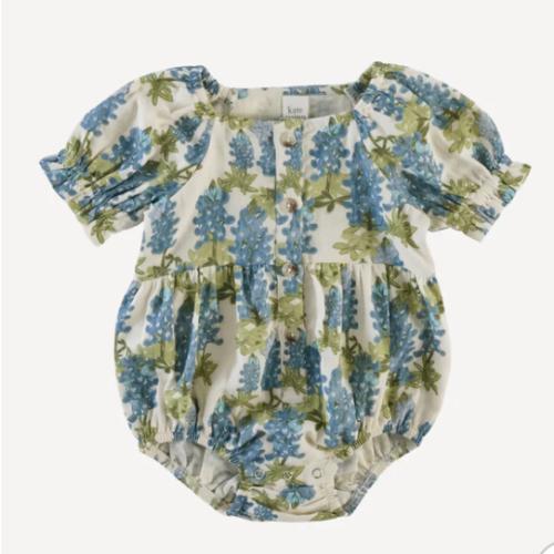 the woodland bubble | blue bonnets | organic cotton gauze