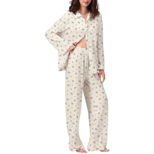 Women Pajamas Christmas Pajamas Nutcracker Lounge Set Y2k Long Sleeve Shirts Wide Leg Pants Cute Fall Pjs Sets