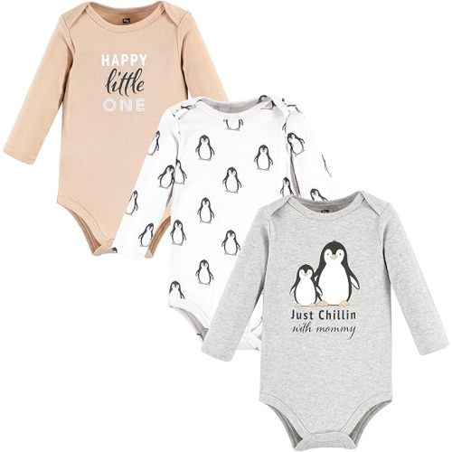 Hudson Baby unisex-baby Cotton Long-sleeve Bodysuits 6-9M