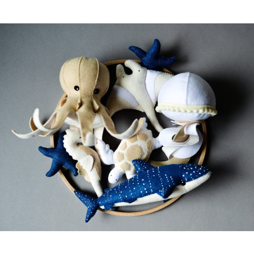 Whale shark mobile - Shark nursery decor - Baby mobile ocean for crib - New mom gift - Sea mobile baby - Shark nursery mobile
