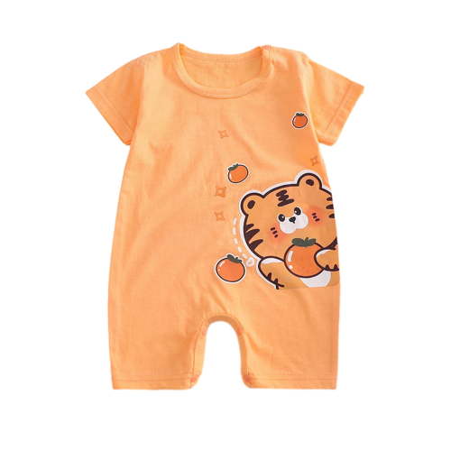 Ovbmpzd Baby Boy Bodysuits Orange Short Sleeve Cotton Graphic Prints Sleep N Plays New Born Onsies New Born Boy 4M