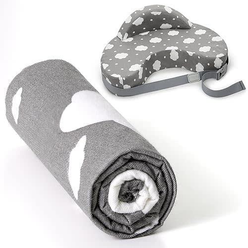 Momcozy Nursing Pillow Cover for Memory Foam Pillow- Pioneering Safety Fence - Plus Size Breastfeeding Pillow for Ergonomic Comfort & Support-Easier and Healthier Nursing, Cotton Cover Only