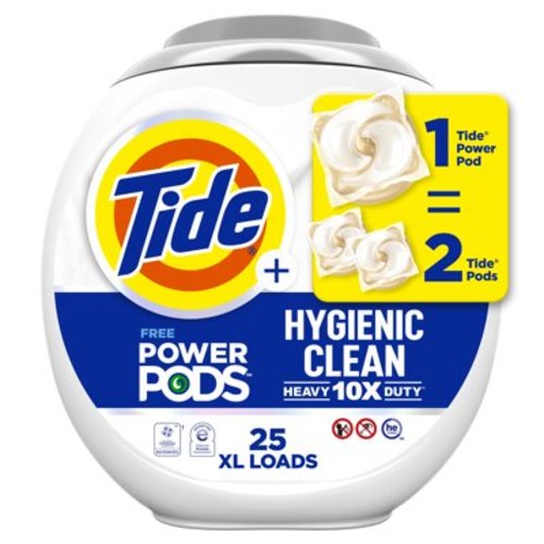 Tide Hygienic Clean Free Power PODS Laundry Detergent, Unscented, 25 Count,