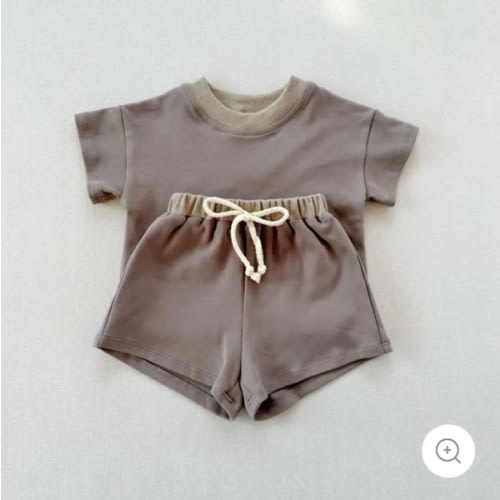 Dark Grey- Baby 2-Piece Soft Sweatsuit Loose Set (12-18m)
