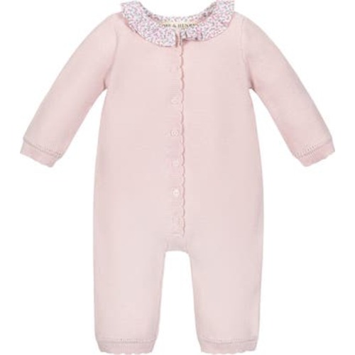 Baby Organic Ruffle Collar Sweater Romper, Infant, 3-6M