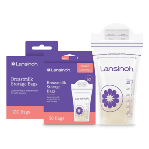 Lansinoh Breastmilk Storage Bags, 150 Count, Baby Essentials, Fast Freeze & Thaw Breast Milk Bags for Baby Bottle Feeding, Superior Strength & Stretch, 6 Ounce