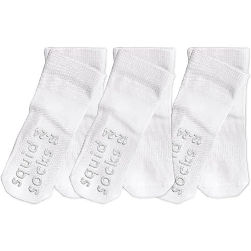 squid socks Viscose from Bamboo Socks | 0-6M, 6-12M, 12-24M, & 2T-3T | Socks that Stay On | As Seen on Shark Tank | Cloud - 0-6 Months - White