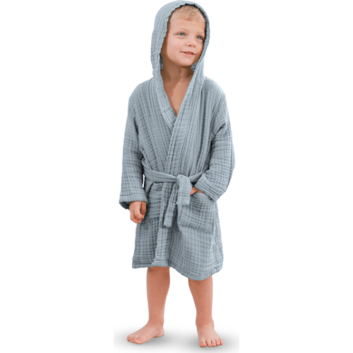 Muslin Bath Robe for Baby and Toddler, 6-12M
