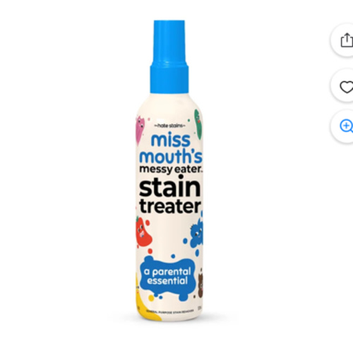 Miss Mouth's Messy Eater Stain Treater Spray - 4oz 2 Pack Stain Remover - Newborn & Baby Essentials - No Dry Cleaning Food, Grease, Coffee Off Laundry, Underwear, Fabric