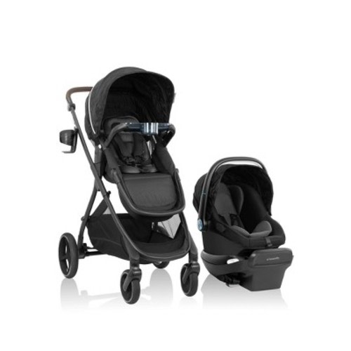 Evenflo Shyft Intuiti+ Travel System Featuring Revolve180 LiteMax NXT with Sensory Soothe - Dubhan Black