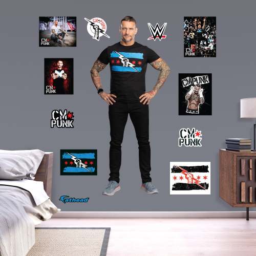 CM Punk - RealBig Collection - Official WWE - Reusable Vinyl Wall Decals
