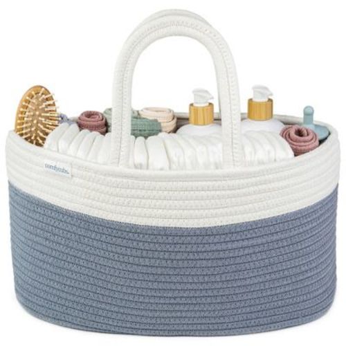 Large Portable Baby Diaper Caddy Organizer Nursery Storage Bin And Car Travel Basket By Comfy Cubs - Mauve