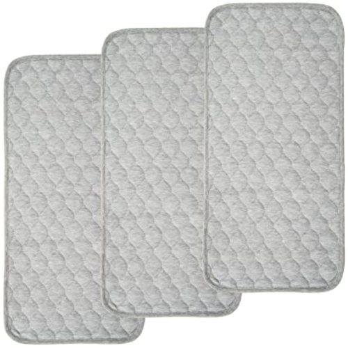 BlueSnail Bamboo Quilted Thicker Waterproof Changing Pad Liners, 3 Count (Gray) - gray