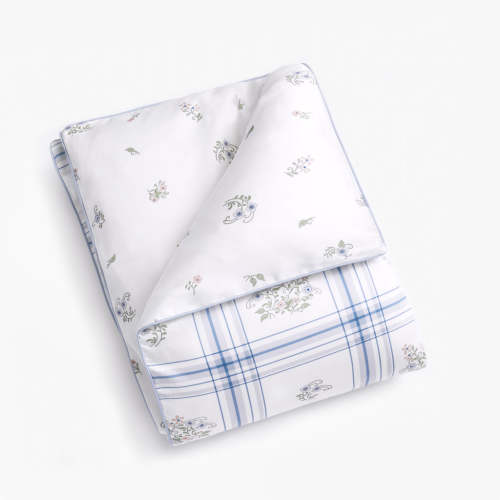 Fleur + Stripe Baby Duvet - Ivory | Gooselings