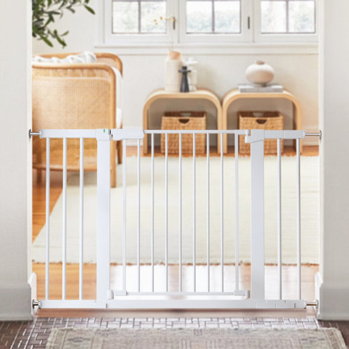Toocapro 29.5-46" Wide Baby Gate 30" Tall Dual Lock Auto Close Safety Gates with Secure Indicator & Reviews | Wayfair