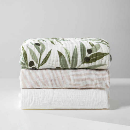 All-Stages Midi Crib Sheet in GOTS Certified Organic Muslin Cotton