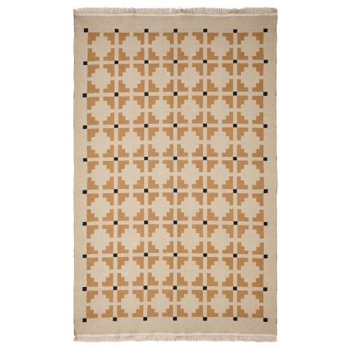 IKEA TELEGRAFLINJE Rug, flatwoven - yellow-beige 5 ' 7 "x7 ' 10 "
