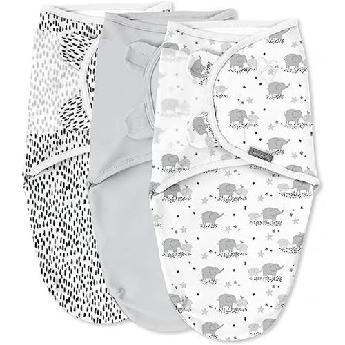 SwaddleMe Original Swaddle - Size Small/Medium, 0-3 Months, 3-Pack (Mama & Me) Easy to Use Newborn Swaddle Wrap Keeps Baby Cozy and Secure and Helps Prevent Startle Reflex
