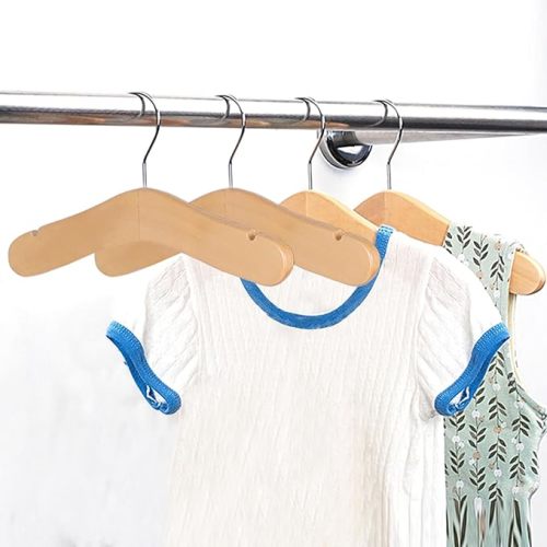 20pcs Baby Wooden Hangers, 9.44" Toddler Kids Children Wooden Hangers,Pet Clothes Hangers