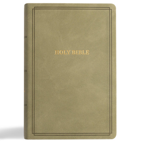 KJV Large Print Personal Size Reference Bible, Sage Suedesoft LeatherTouch | Lifeway