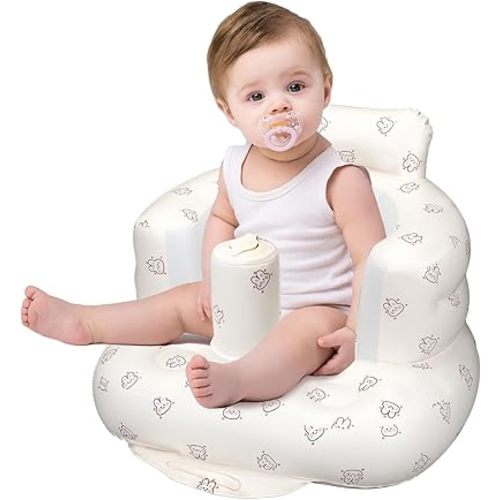 Inflatable Baby Seat for Babies 3 Months and Up, Infant Back Support Sofa,Toddler Floor Seats for Sitting Up, Blow Up Baby Chair with Built in Air Pump, Baby Seats for Kids, Baby Chair