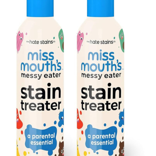 Miss Mouth's Messy Eater Stain Treater Spray - 4oz 2 Pack Stain Remover - Newborn & Baby Essentials - No Dry Cleaning Food, Grease, Coffee Off Laundry, Underwear, Fabric