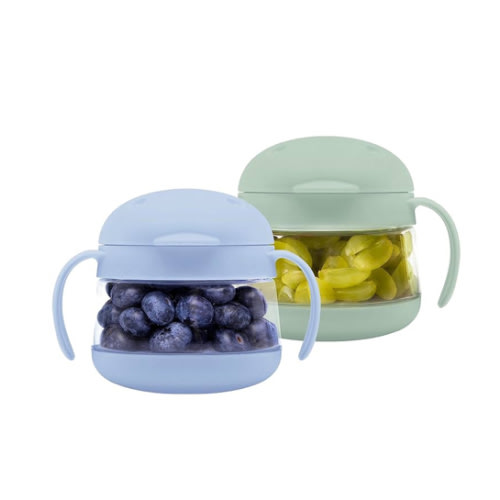 Ubbi Tweat No Spill Snack Container for Kids, BPA-Free, Toddler Snack Container, Sage & Blue