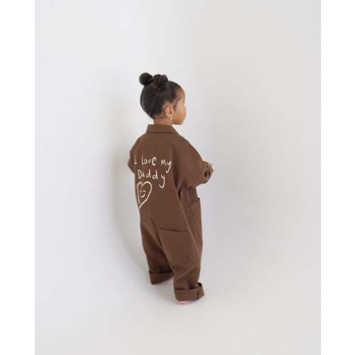 I love my daddy Boiler Suit - Chocolate