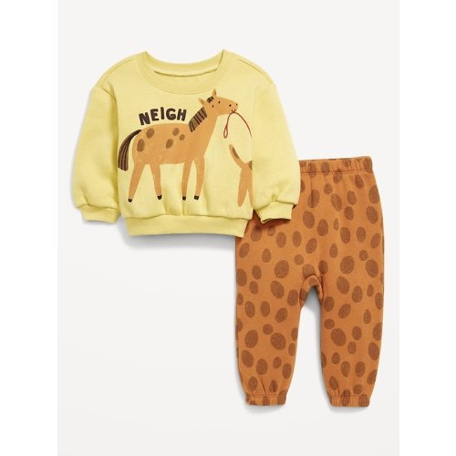 Printed Henley Sweatshirt and Sweatpants Set for Baby | Old Navy