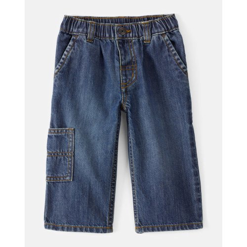 Baby Boy  Wide-Leg Carpenter Denim Jeans - Medium Wash - OshKosh | Carter's