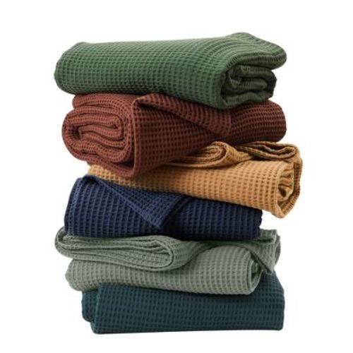 100% Cotton Waffle Weave All-season Throw Blanket - Great Bay Home (50"x60", Oatmeal)