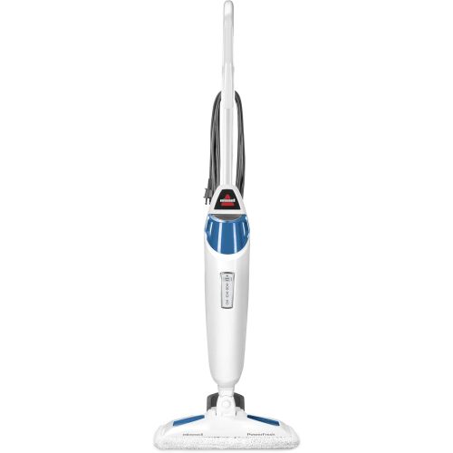 BISSELL Power Fresh Steam Mop with Natural Sanitization, Floor Steamer, Tile Cleaner, and Hard Wood Floor Cleaner with Flip-Down Easy Scrubber, White, 19401