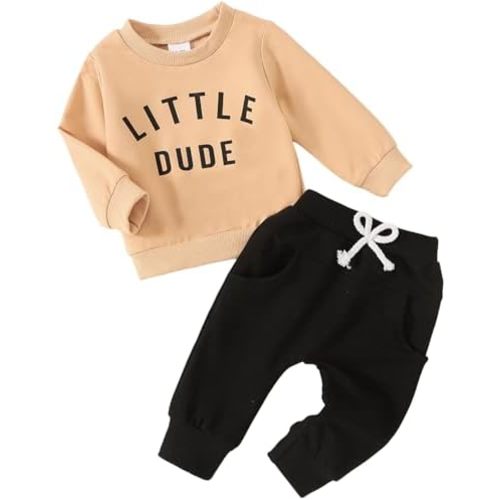Yvowming Baby Boy Clothes Fall Clothes Truck Print Long Sleeve Pullover Tops + Pant Sets Toddler Winter Outfits