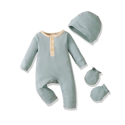 Yhnslsf Newborn Baby Boy Clothes Infant Baby Rompers Boy Cute Newborn Boy Outfits 3PCS Romper Jumpsuit For Baby Boys