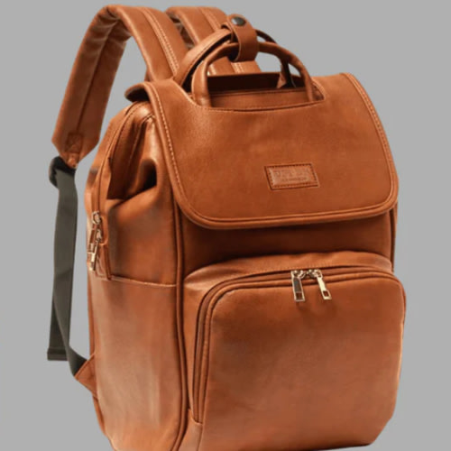 UPPER La Madison Leather Diaper Bag Backpack