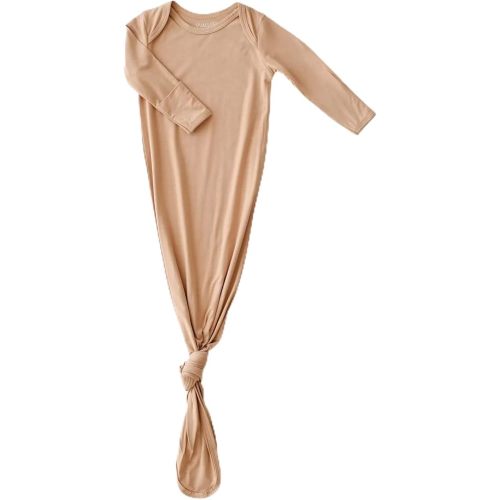 Extra Tall Knotted Baby Gown, Super Soft Viscose from Bamboo Newborn Sleeper for Baby Girl and Boy
