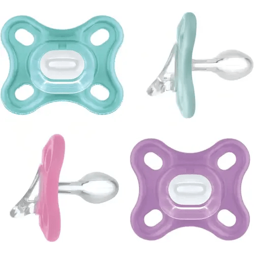 MAM Comfort Baby Pacifiers, Lightweight One-Piece Full Silicone Binky for Newborns 0-3 Months, BPA-Free Nipple, Easy to Clean Pacifier, Best for Breastfed Babies, 4 Count Binkies