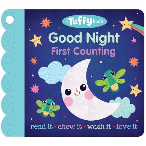 Tuffy Good Night: Washable, Chewable, Unrippable Pages With Hole For Stroller Or Toy Ring, Teether Tough (A Tuffy Book) (Lamaze: Baby's Unrippable Picture Book With Attached Teether)